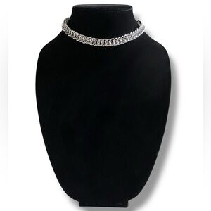 Handmade Gothic Grunge Y2K Half Persian Chainmail Weave Necklace